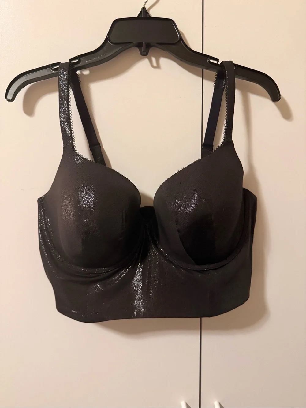 Black Longline bustier Shimmer Bra - never worn - 38DDD